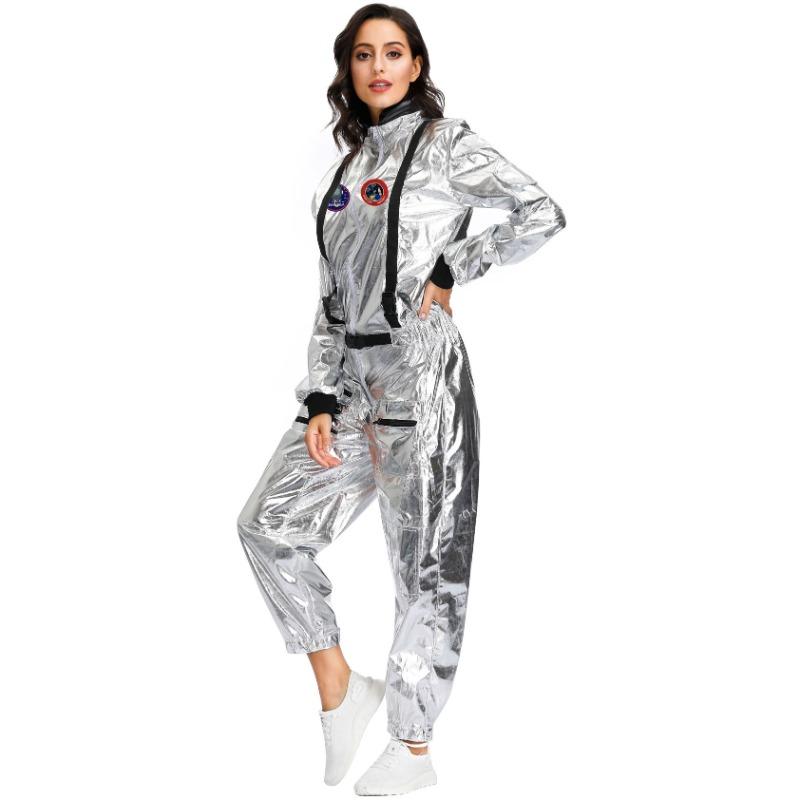 Silver Couple Wandering Earth Spacesuit Men's Pilot Halloween Astronaut Costume