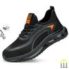 Men'S Breathable Safety Shoes Indestructible Steel Toe Anti-Puncture Working Boot Light Comfort Protection Outdoor Working Shoes