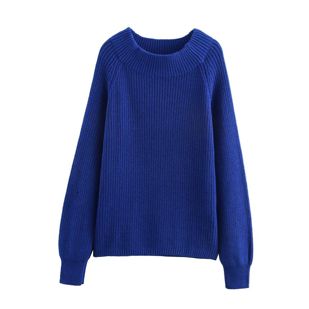 

2025 Spring Women s Casual Loose Round Neck Knit Pullover Medium