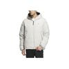 Adidas Reversible Hooded Down Jacket With Letter Logo Print Men Outerwear Beige IS0372