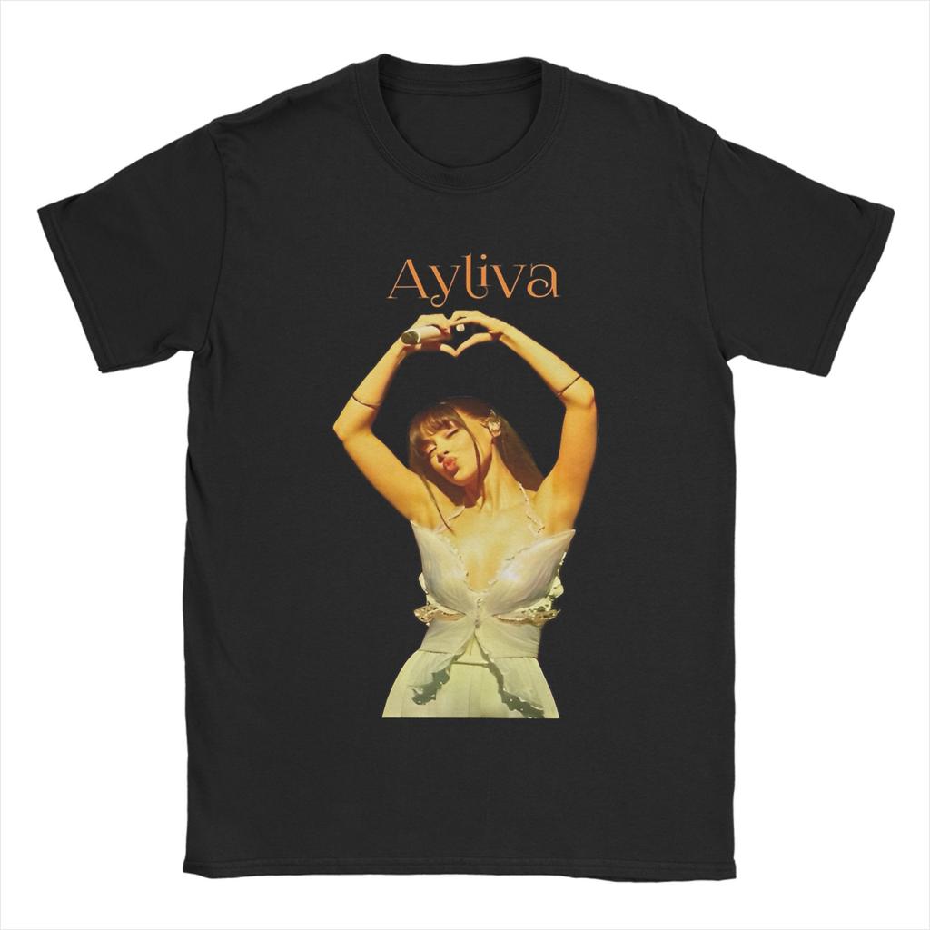 Novelty Ayliva GerUnisex Singer TShirt Unisex Unisexs Crewneck Pure Cotton T Shirts Short Sleeve Tees Birthday Gift Clothes