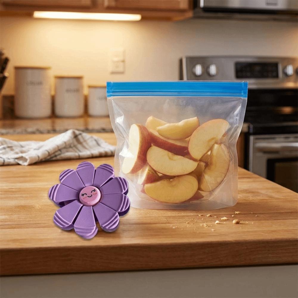 Rotatable Kitchen Storage Clips Plastic Magnetic Bag Sealers Cute Snack Sealing Clips Home Decor