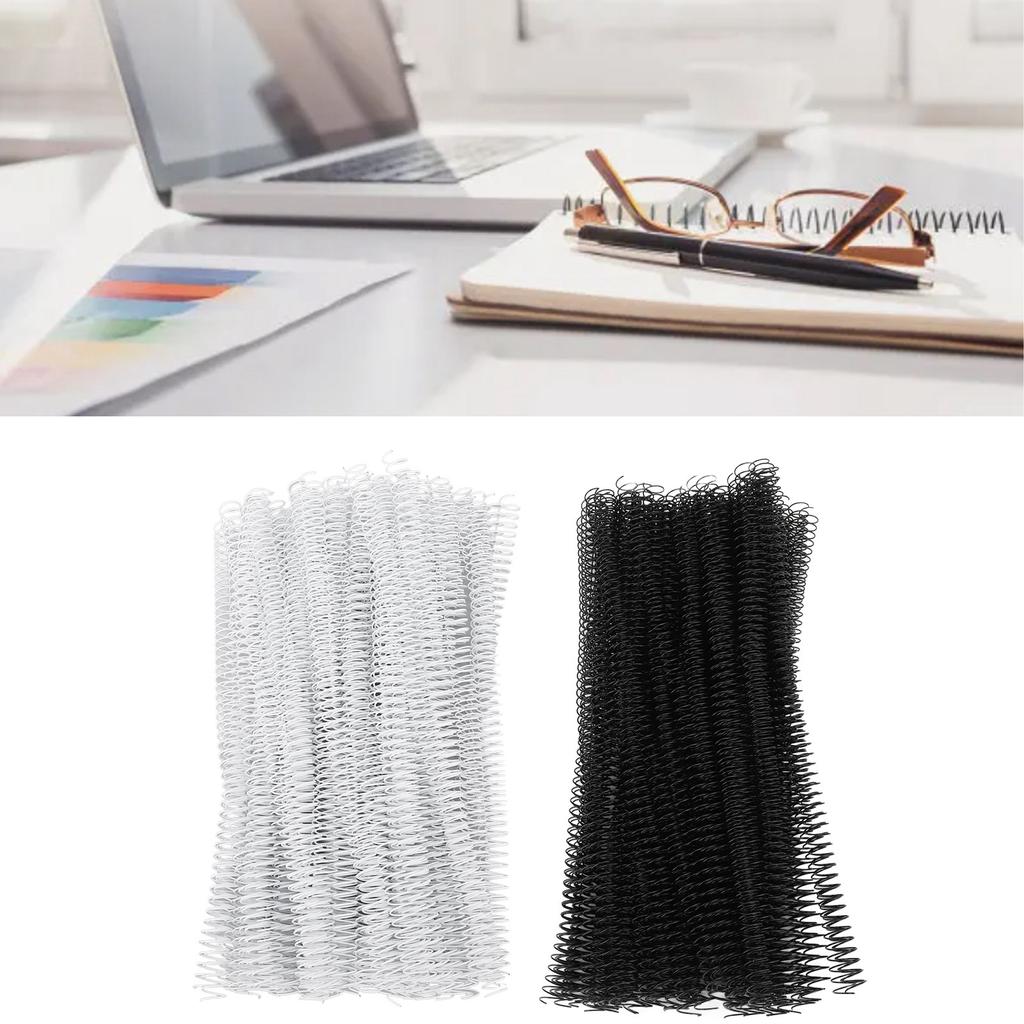 100Pcs Single Loop Wire Binding Spines 12.7mm 1/2in 48 Teeth 4:1 Pitch 360 Degree 90 Sheet Capacity