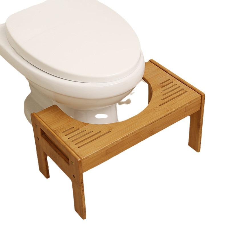 Thickened Bamboo Toilet Footstool for Squatting - Suitable for Children & Pregnant Women