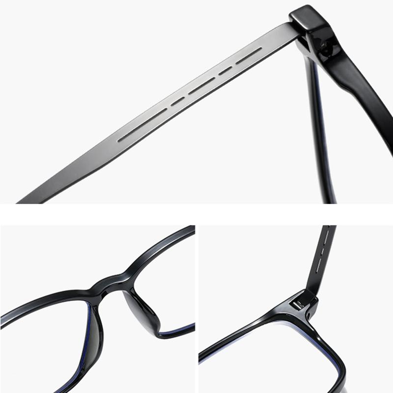 Blue Light Blocking Discoloration Glasses Men Women Ultralight TR90 Alloy Optical Frame Eyeglasses Square Computer Eyewear