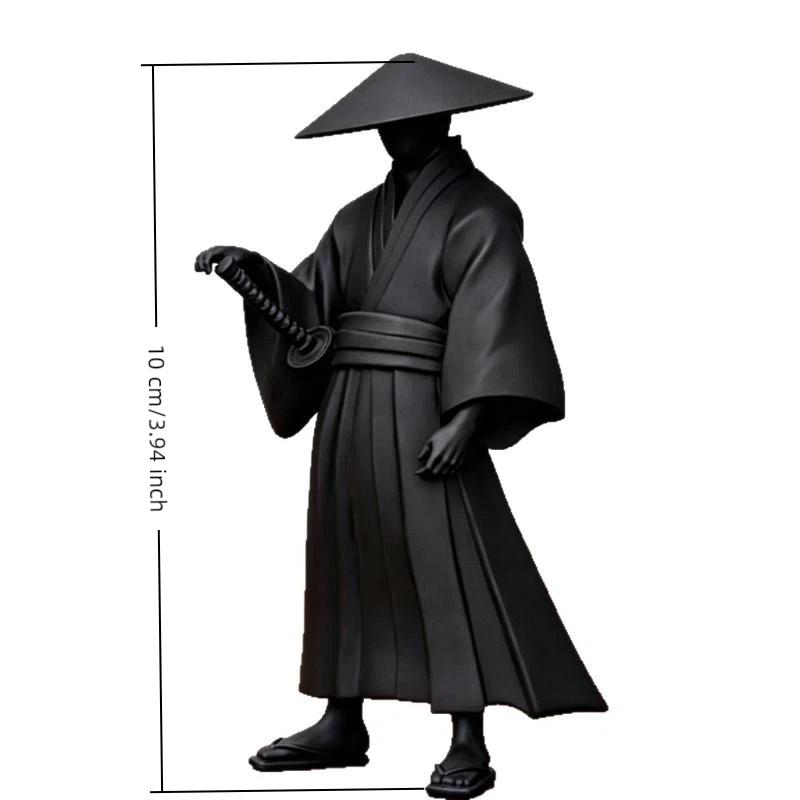 1PC Eco-Friendly Mini Chinese Swordsman Figure Exquisite Ancient Car Statue Ornament Cartoon Swordsman Miniatures Interior Decor