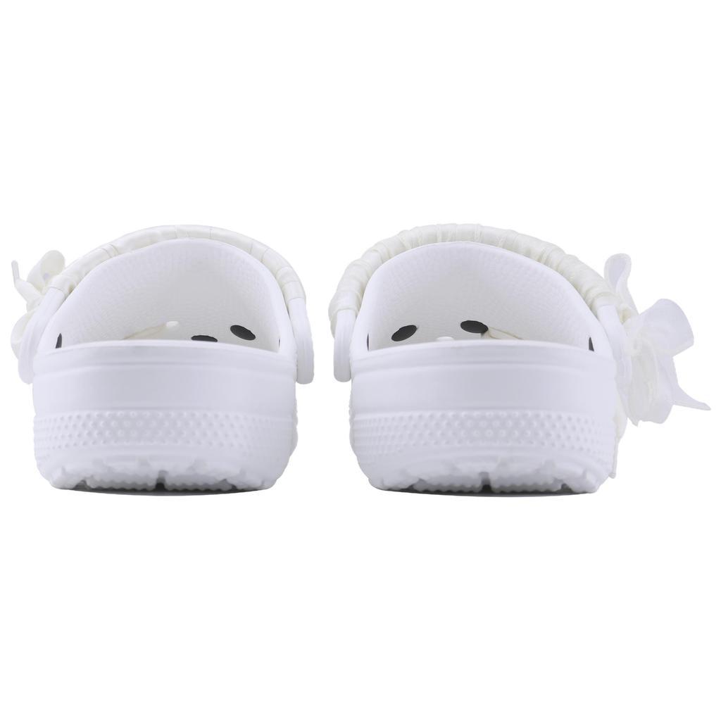 Crocs Classic clog Spring Letter SDS EVA Preppy Cute and Sweet Versatile Classic Beach Trendy Korean Hole Shoes Unisex White