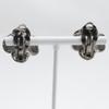 CHANEL Camellia COCO Mark Earring Silver metallic 15.5g Women Used