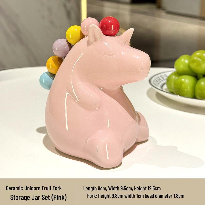 Unicorn Ceramic Fruit Fork