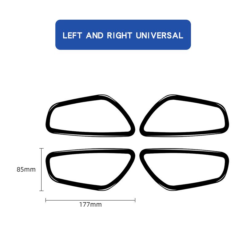 Car Interior Door Handle Bowl Frame Cover Trim For Honda Civic 10th Gen 2015-2020 Interior Decoration  Accessories