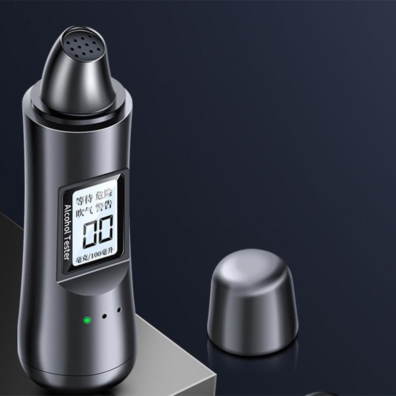 

AT-001-V1 Rechargeable Alcohol Tester: Breathalyzer for Car Use and Drunk Driving Checks 9*3*2.5 cm