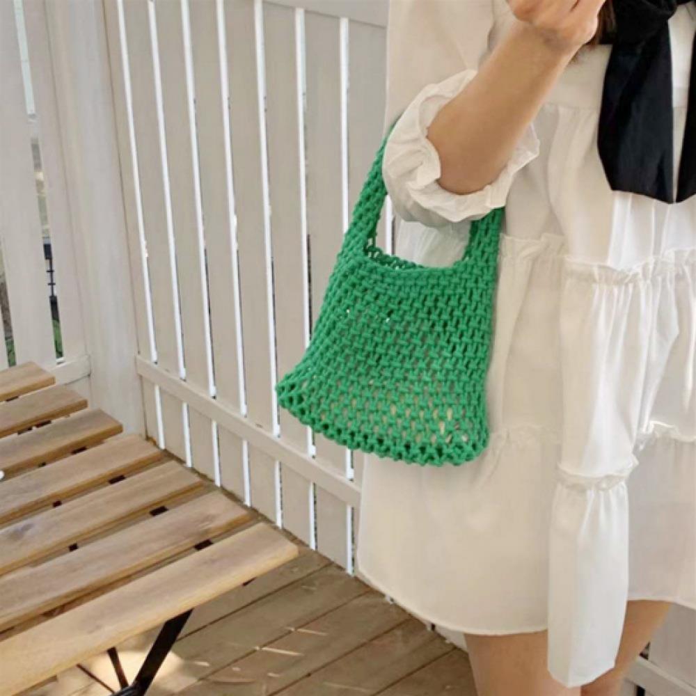 New ArrivalS Open Run Women S Net Woven Mini Tote Bag