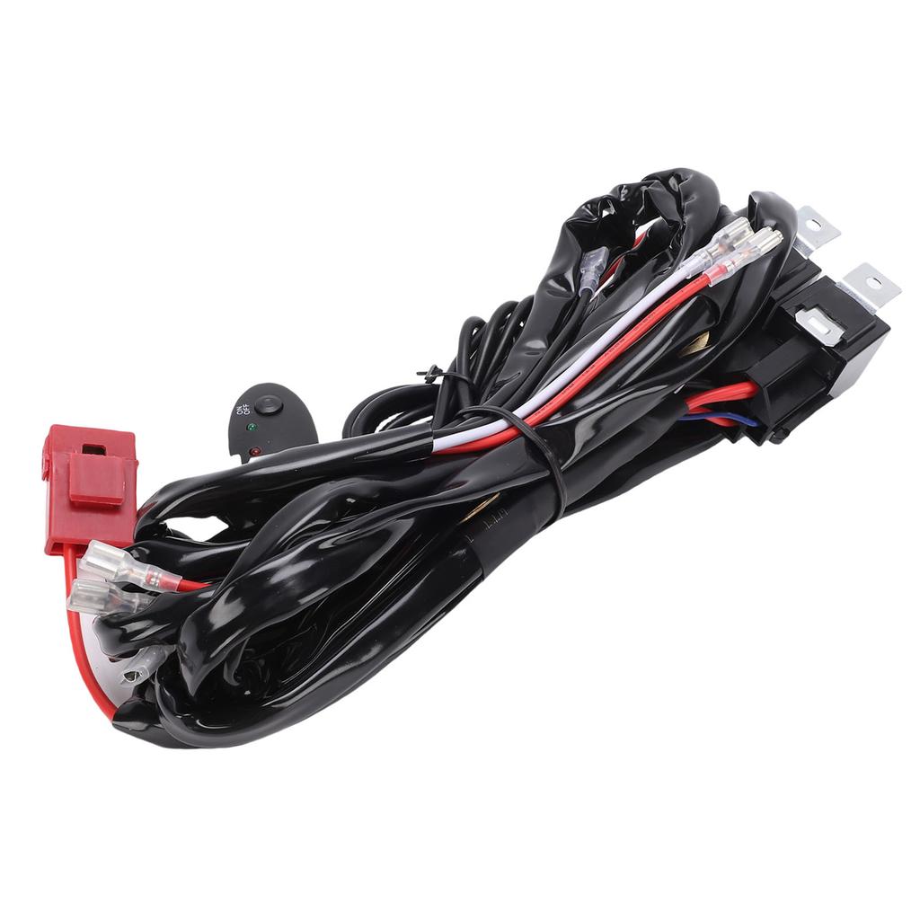 Double Color High Low Beam Wiring Harness Dual Relay 30A   14AWG   Cable Harness for Off Road Vehicles SUV Pickup Trucks Motorcycles