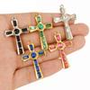 Strass-Accessoires Religiöse Christus-Edelstahl-Anhänger Für Schmuckherstellung Zubehör Kreuz-Anhänger Handgefertigtes Material
