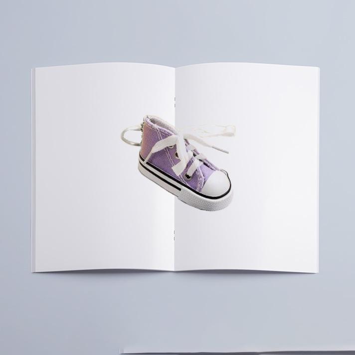 Colorful Canvas Shoes Keychain - Creative Casual Bag Pendant & Car Key Accessory Gift