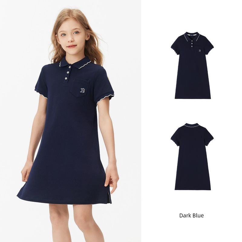 Navigare Italian Small Sailboat Children's Clothing Girls' Short-Sleeved Dress 2026 Summer Fashionable Children's Dress