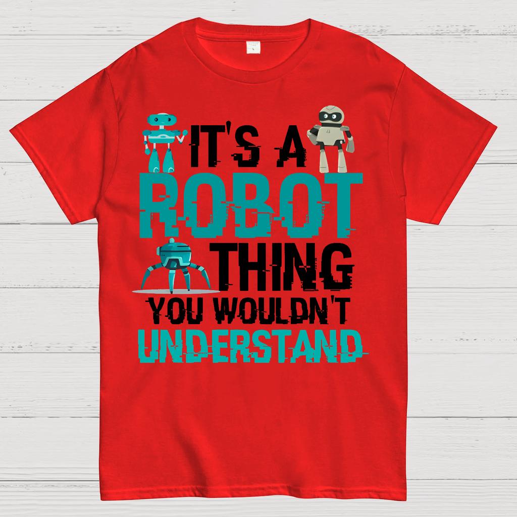 Robot Science Cotton Summer Casual Cool Loose T-Shirt