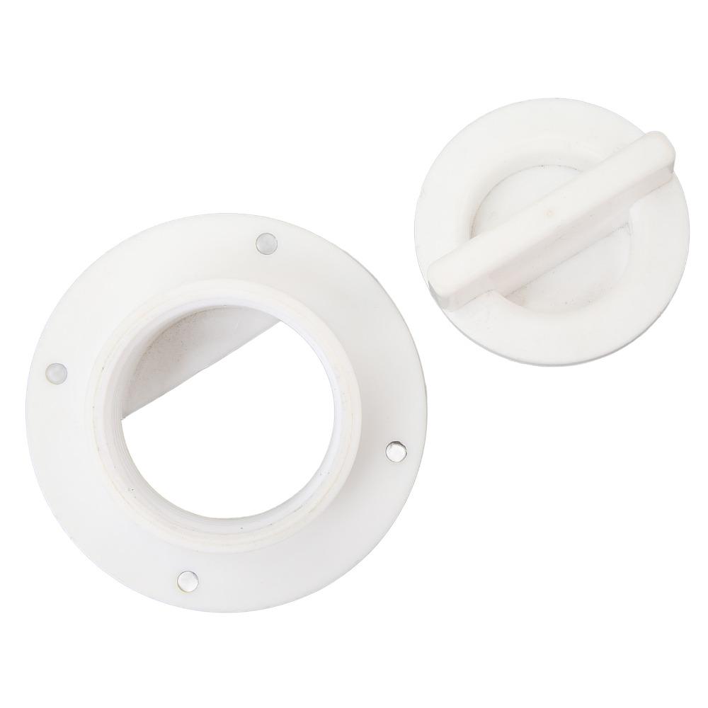 White Transom Drain Plug Nylon Scupper Drain Valve Boat Drain Plug Kit  Marine Drainage