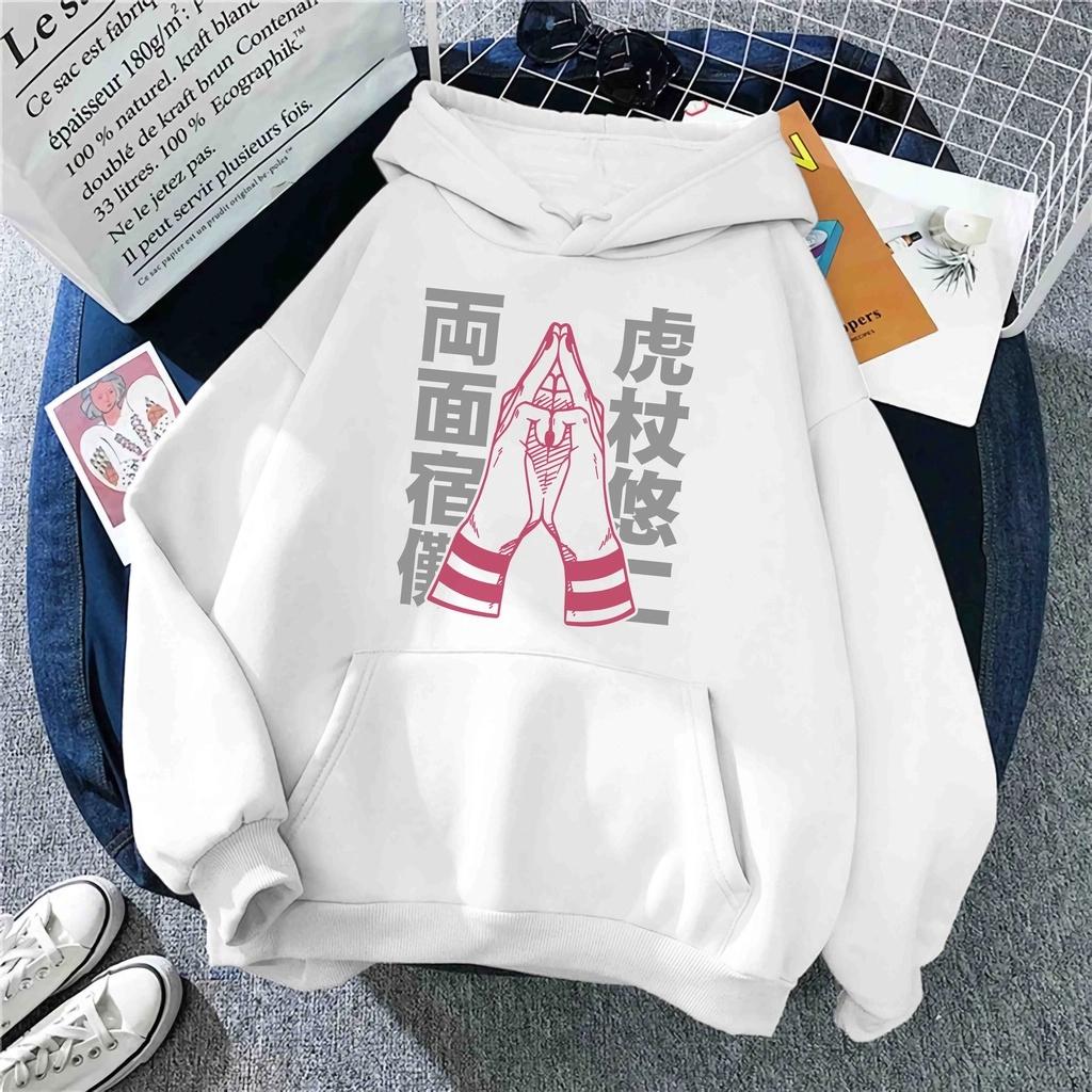 Jujutsu Kaisen Anime Printed Hoodie Men Casual Harajuku Fashion Round Neck Long Sleeve Sweatshirt Women Autumn Winter