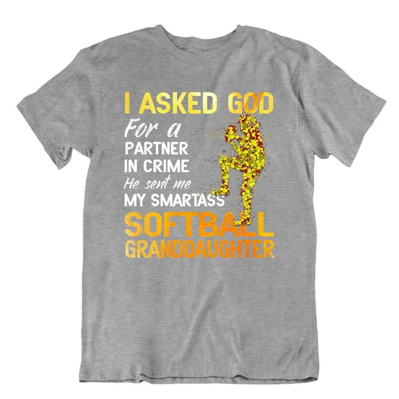 Softball Sport T-Shirt Tee Shirt Gift Cool Present Cute Funny Joke Granddaughter M
