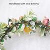 Elegant Rose Floral Floral Crown Headband Ribbon White Flower Bridal Garland Green Leaf Floral Wreath Headband Girls Women