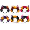 Halloween/Mexikanischer Haarschmuck Karnevalskrone Cosplay Stirnband Mexikanische Rosenkrone Florale Formen Party Mehrfarbig