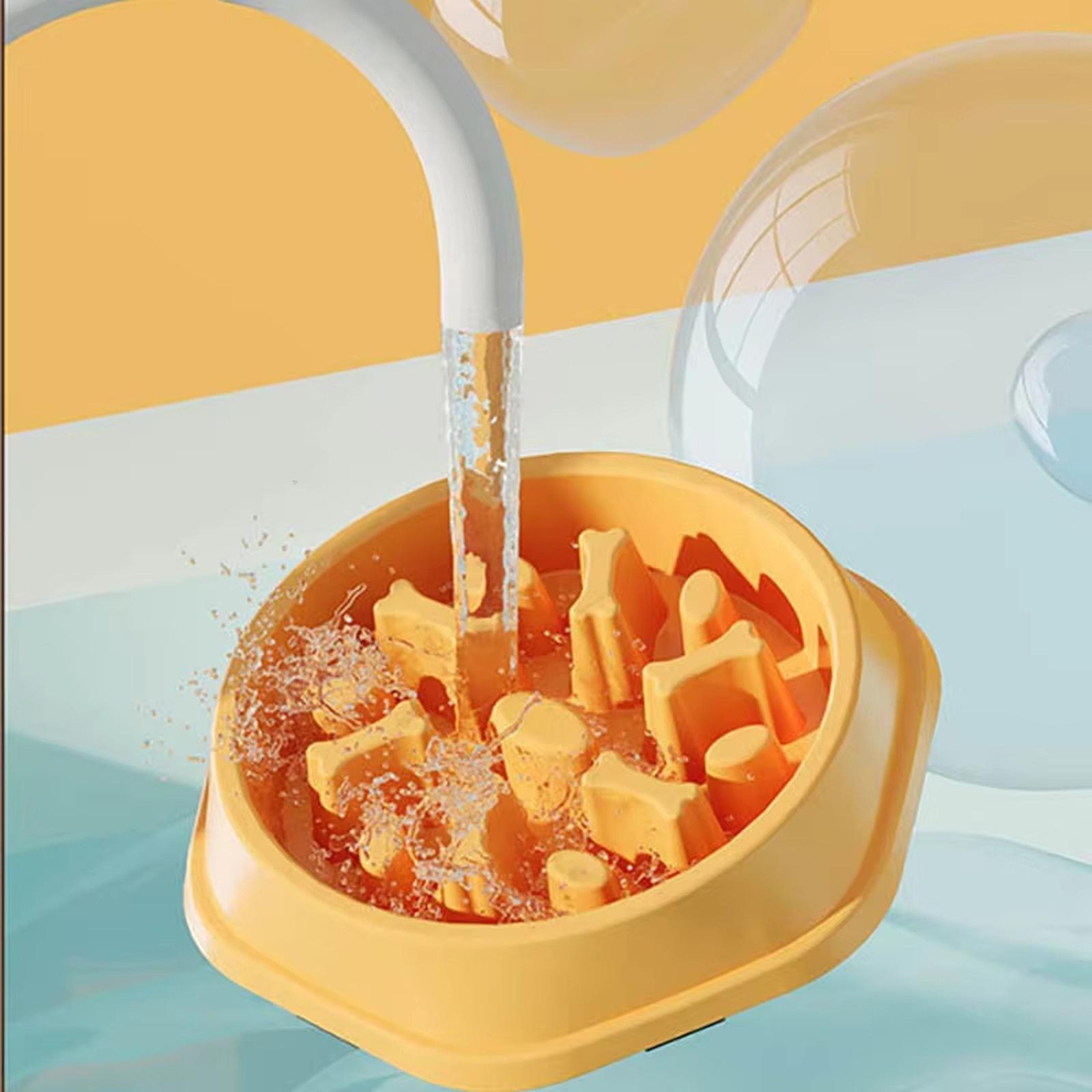 

Slow Feeder Dog Food Bowl – Bowl Designed to Slow Eating, Promotes Healthy Digestion and Bloat one size жовтий