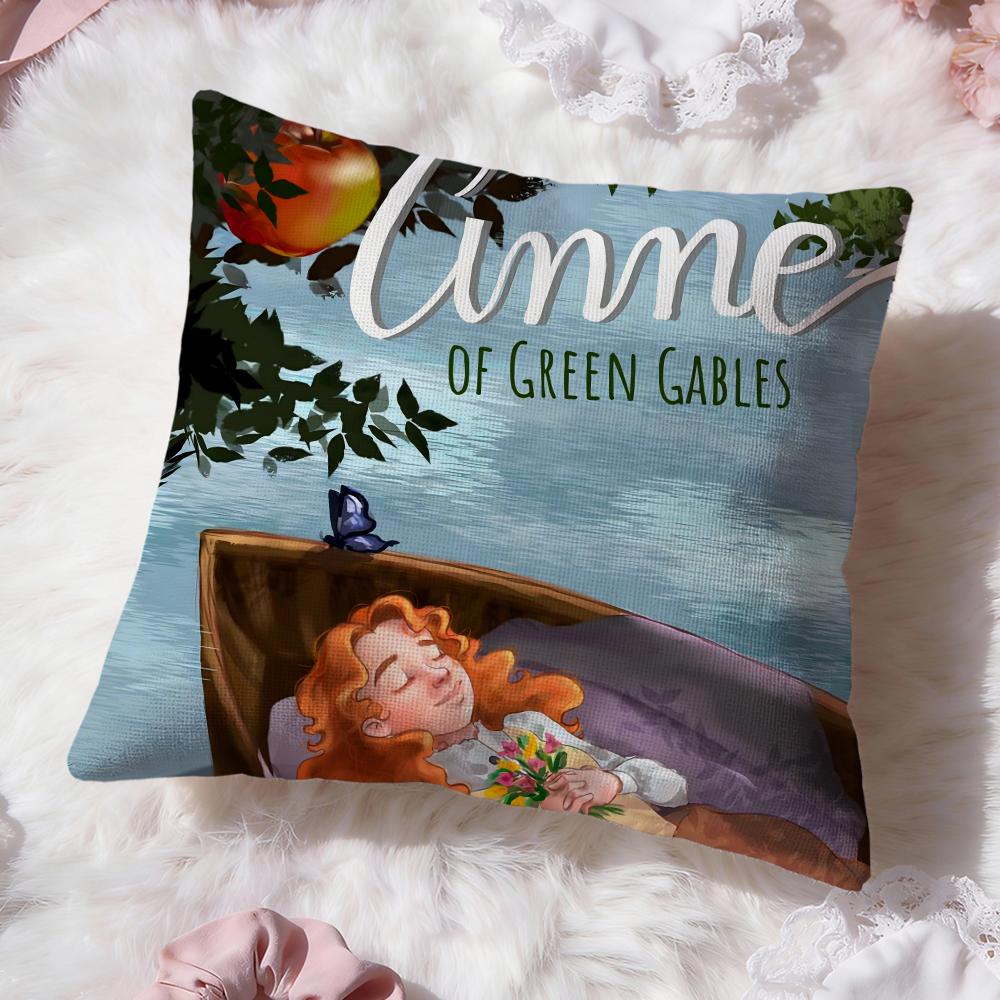 Classic Books Anne of Green Gables  Cover Premium Comfort Reversible Pillow Cove -Two in One Design for Any Room & Car Interior