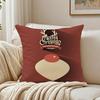 Warm Festive Christmas Red Collection Art Cushion Cover Linen Pillowcase Soft  for Sofa Bed Home Room Decor