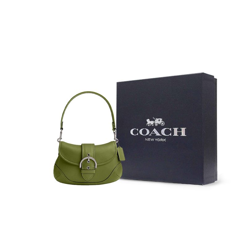 Coach Soho 26 Logotipa Ādas Hobo