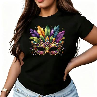 Glamorous Masks Womens TShirt  Cotton Funny Graphic Short Sleeve Tee Novelty Shirt Casual Crew Neck Top SXl