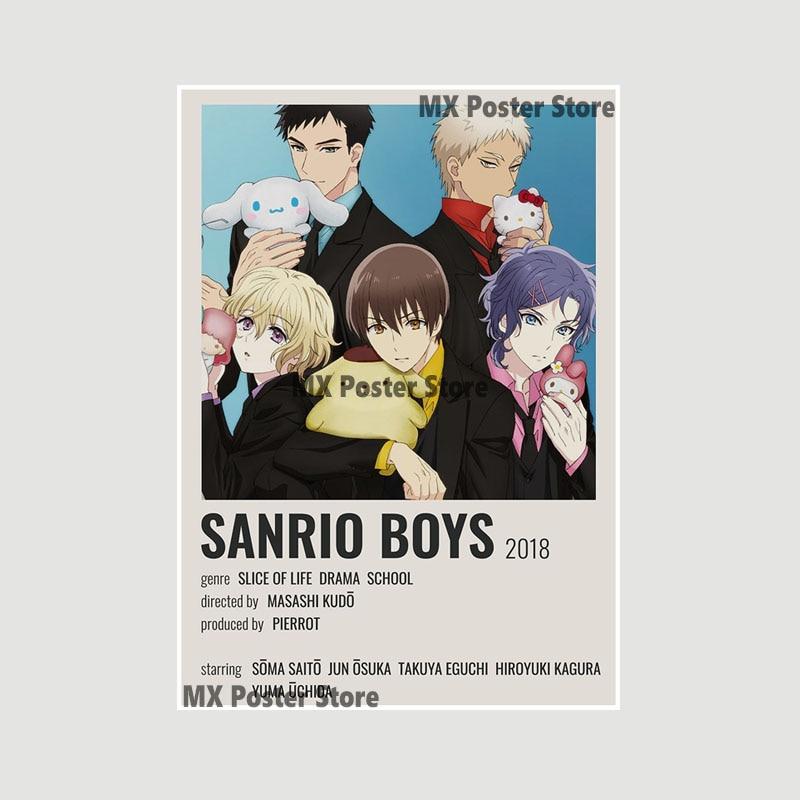 Demon Slayer White Paper Poster Classic Japan Anime Series Art Cartoon Painting Sticker for Home Bar Art Wall Decorative Mural