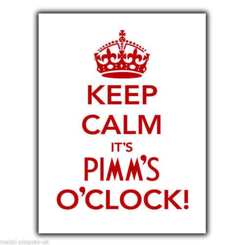 f1KEEP CALM ITaposS PIMMaposS OaposCLOCK METAL SIGN WALL PLAQUE kitchen bar poster print 20x30cm(7.8x11.8inch)