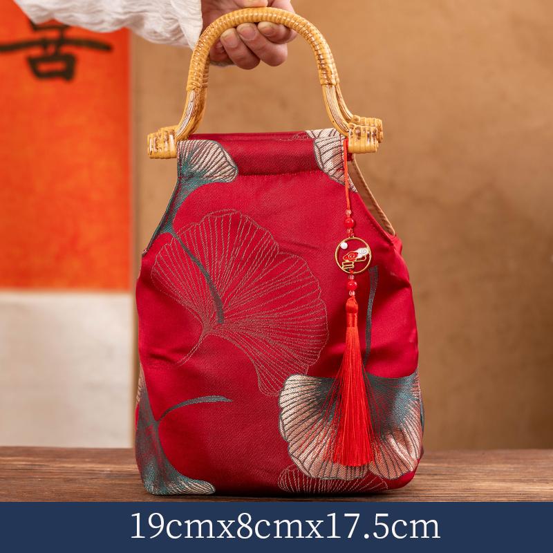 Chinese Style Tea Cake Gift Bag Loong Boat Festival Zongzi Packaging Travel Handheld Creative Bags Teng Handle Material Package