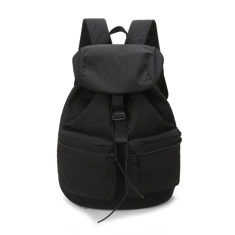 

Рюкзак унисекс, школьный рюкзак, нейлоновый рюкзак со шнурком для путешествий чёрный