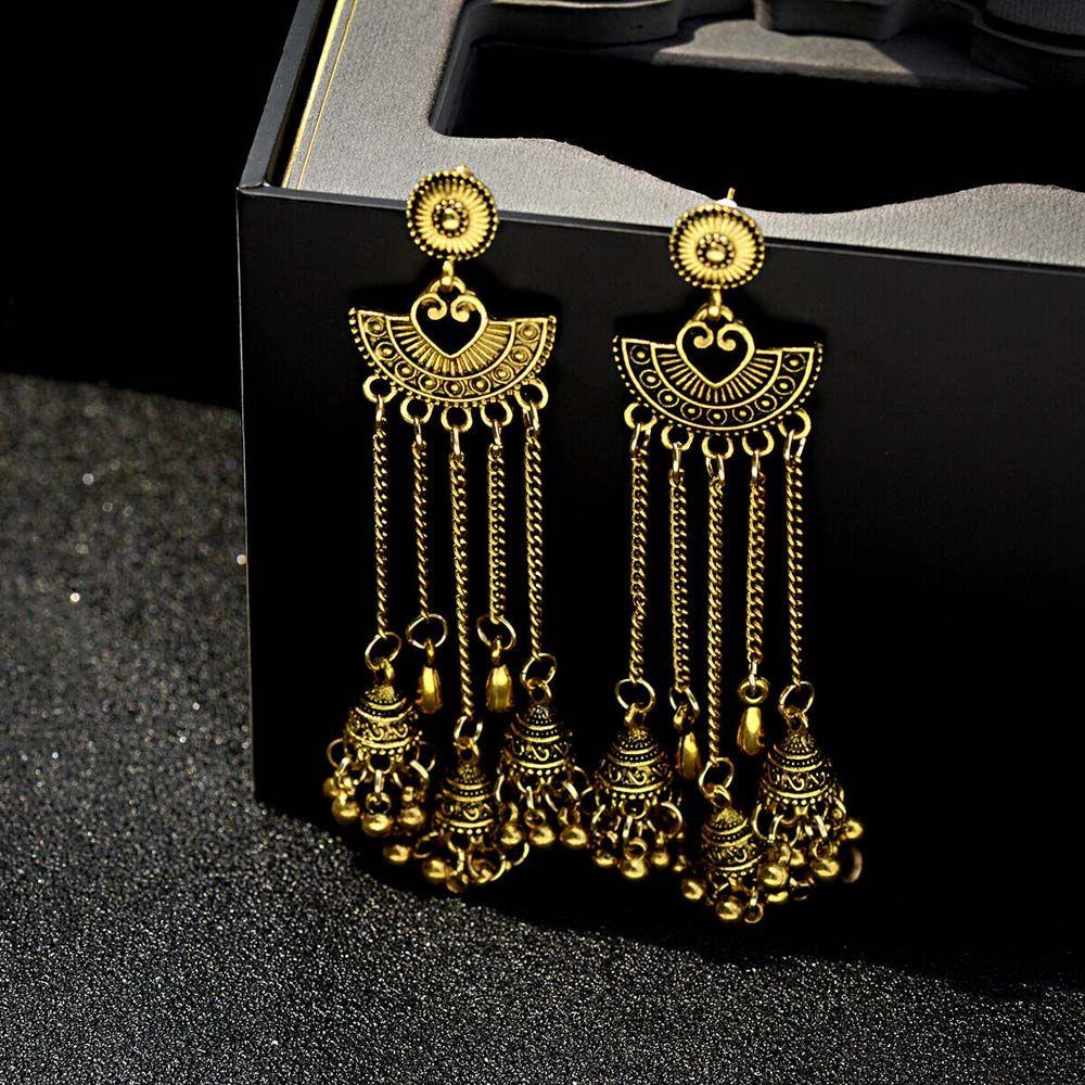 Gypsy Indian Metal Jhumka Gift For Women Jewelry Dangle Earring Drop Earrings Studs Earrings
