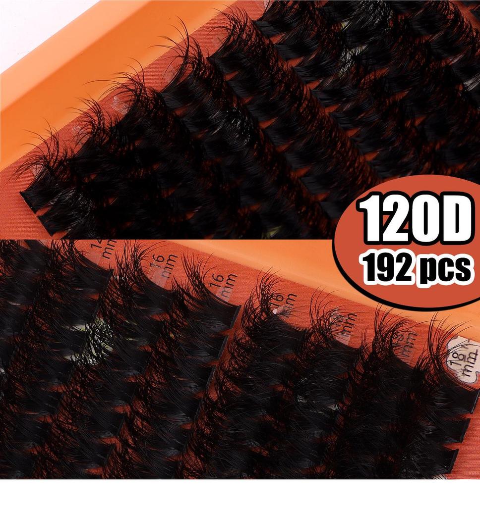 European & American Style D Curl Cluster False Eyelash Kit for Daily DIY Extensions