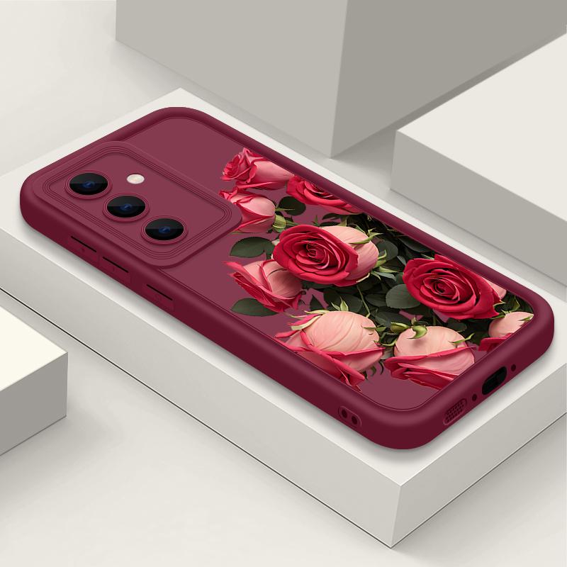 Rote Rose Aufdruck Handyhülle Für Samsung Galaxy A56 A57 A17 A16 A55 A37 A36 A26 5G S25 S26 S23 S24 Ultra S24 S25 FE TPU Hülle