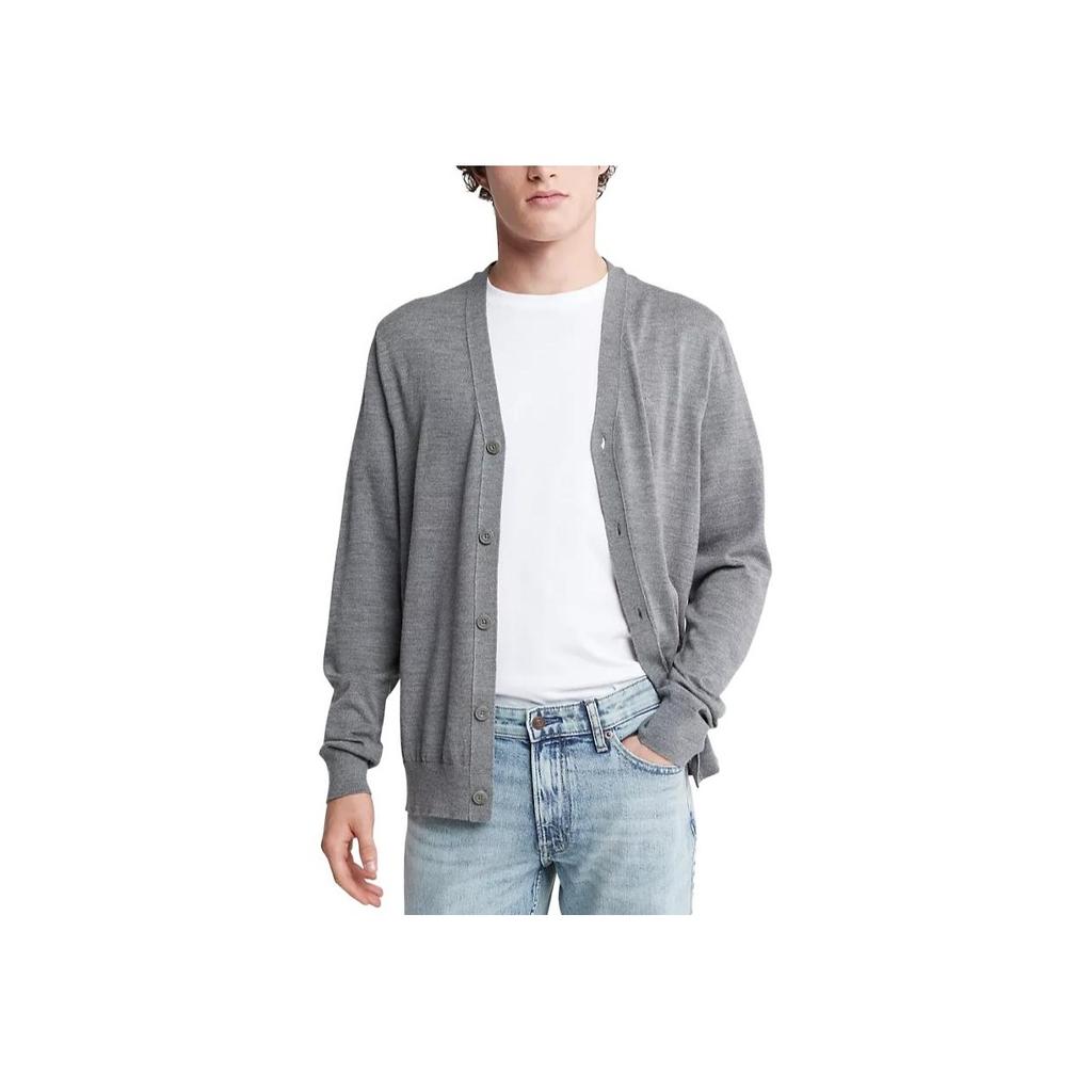 Calvin Klein Minimalist Comfortable Warm Long Sleeve Sweater Men sweater Medium-Gray 40QM317-030