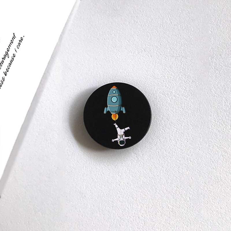 Funny Cartoon Astronaut Space Planet Folding Phone Stand Holder Griptok For iPhone 13 11 Huawei Xiaomi Samsung INS Korea Bracket