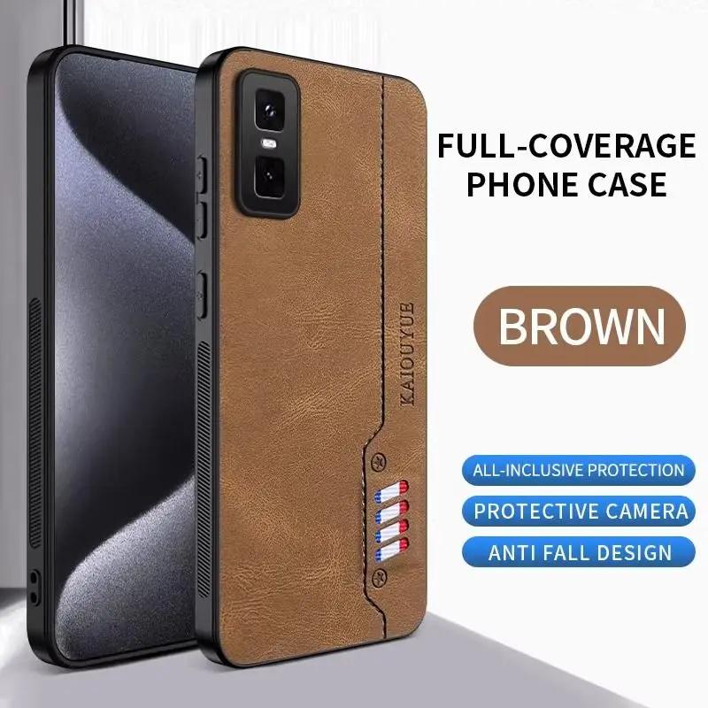 For Infinix GT30 Pro Case Luxury Frosted Leather Silicone Fashion Design Shockproof For Infinix GT30 Pro Back Hard Funda Cover