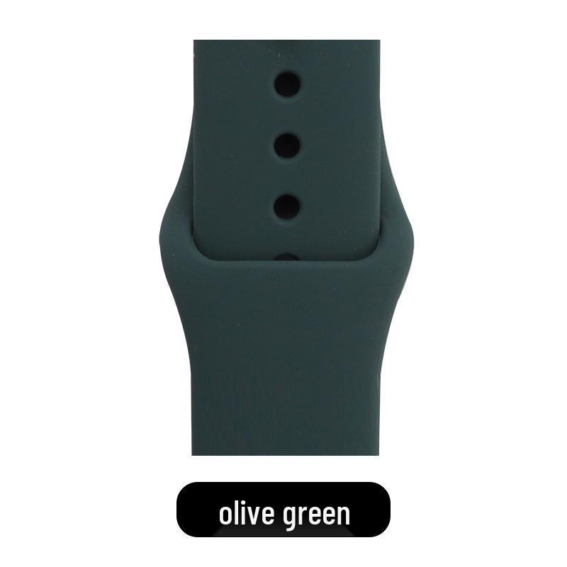 Apple Classic Solid Silicone Strap for iWatch 9/Ultra – Durable Solid Color Band