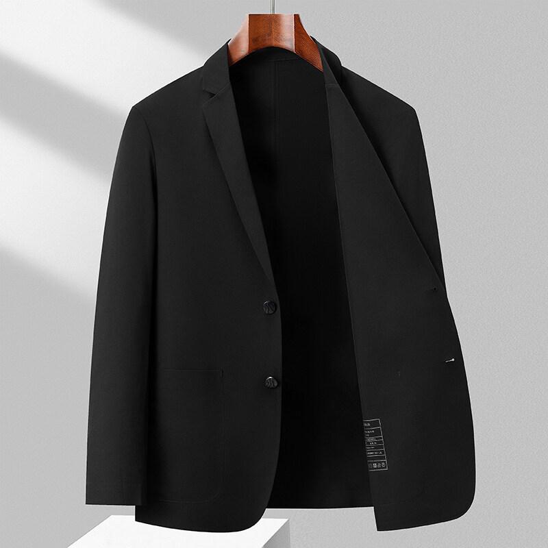 Suit Men's Spring/Summer Business Casual Embossed Seamless High-end Feel Ice Silk Suit Sun-protective Jacket