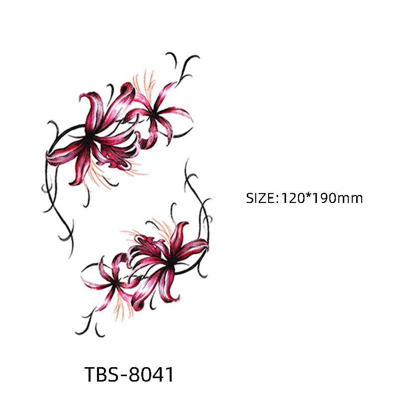 Waterproof Semi-Permanent Black & White Totem Flower Tattoo Stickers