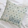 Ocean Style Pillowcase, Fade Resistant Cushion Cover, with Plants Shells Design, Pillow Case for Sofa Couch Decoration