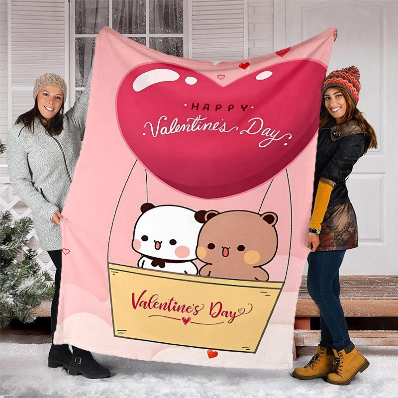 Bubu Dudu Theme Printed Blanket - Perfect for Couch, Bed, Travel & Outdoor Use | Machine Washable, Cozy & Durable.