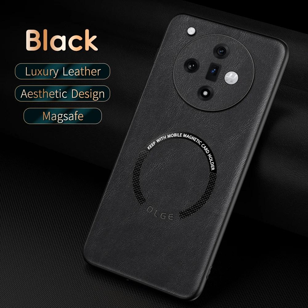 For OPPO Find X7 Fine Hole Sheepskin Magnetic TPU Soft Edge Anti-Drop Anti Fingerprint Phone Case