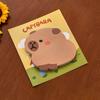 4PCS Creative Capybara Sticky Notes Kawaii Memo Pads Bookmark Stickers Office Study Supplies