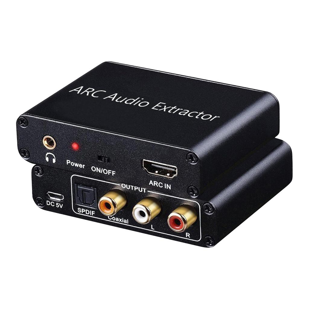 HDTV ARC Audio Extractor Converter HDMI ARC In To SPDIF Coaxial Optical RCA Stereo Audio Output Adapter
