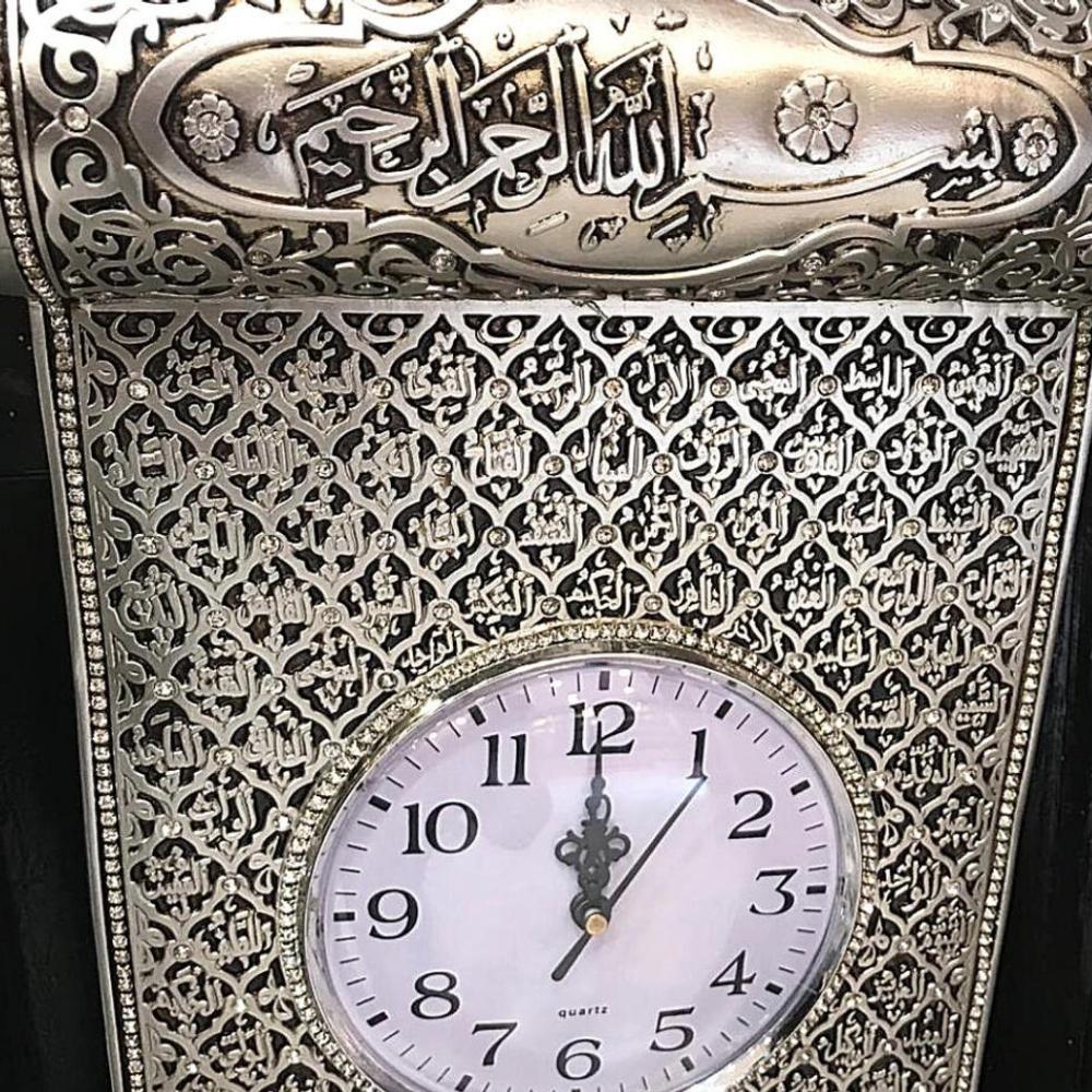 Edikt-Muster-Wanduhr | Wanddekoration im einzigartigen Stil | Islamische Wandkunst | Einzigartiges Geschenk für Zuhause | Islamische Wohnkultur | Wanduhr in Edikt-Form